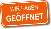 Wir haben geöffnet